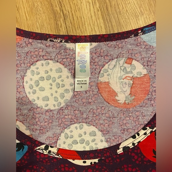 Cruella DeVille A-Line/Swing Dress size S. LuLaRoe “Carly” style dress w/slits. - Picture 4 of 10